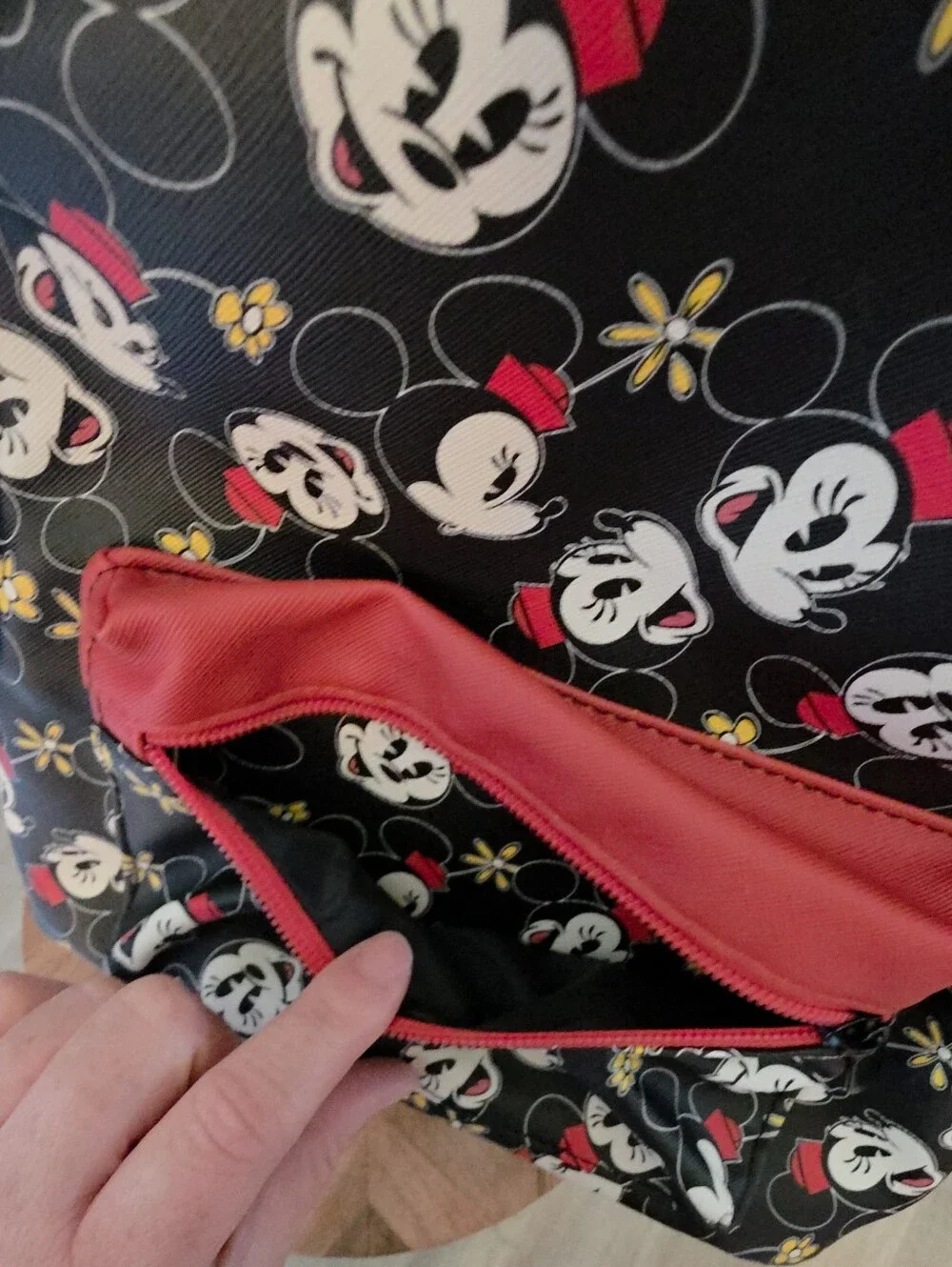 Disney Kids Mickey Mouse Backpack  with Mickey Print Red & Black